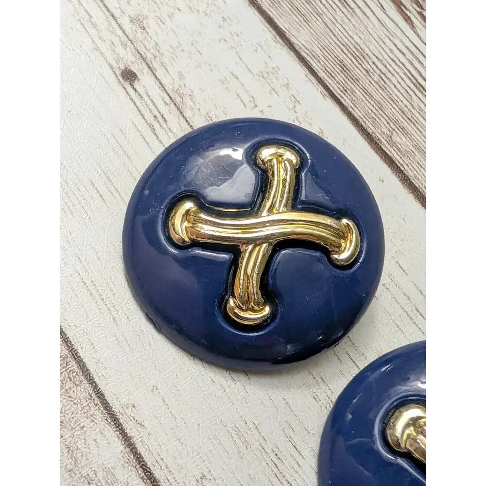Vintage Clip On Earrings - 1 & 3/8